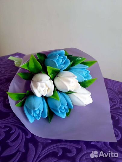 Букет тюльпанов из мыла