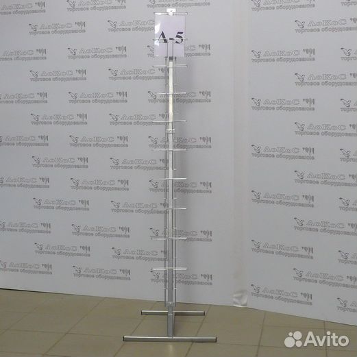 Стойка для открыток А5, напольная 10 ячеек, L170