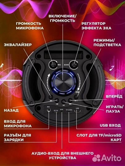 Колонка портативная BT speaker ZQS-6203 Bluetooth