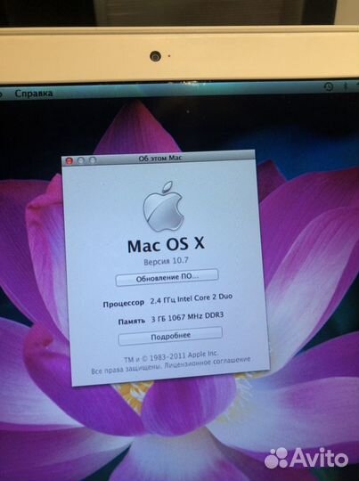 Apple macbook. Модель 1342