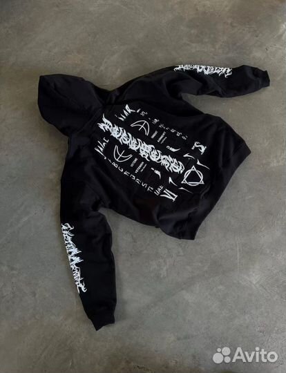 Худи vetements hardcore patch Black logo