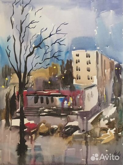 Пейзажи гуашью