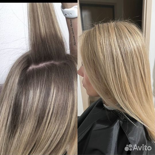 Модель на окрашивание волос