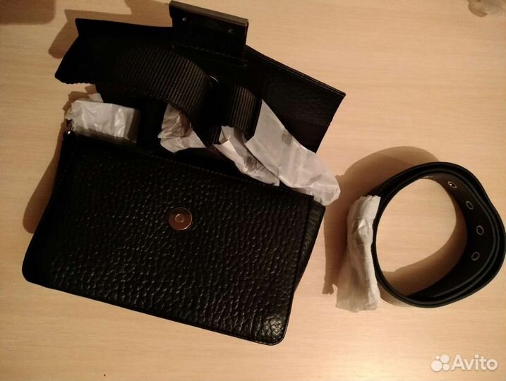 Сумка и ремень из натуральной кожи