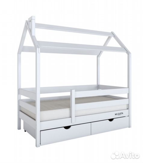 Кровать домик mi-gusta 160/80 с матрасом
