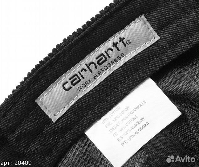 Кепка carhartt вельветовая черная