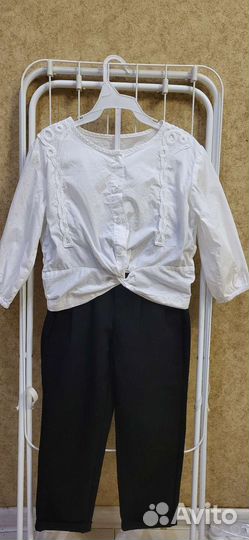 Белая блузка на 116-122