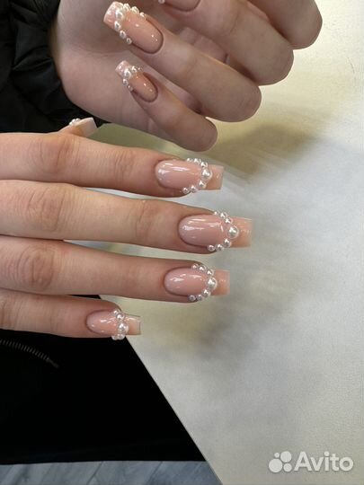 Маникюр наращивание ногтей