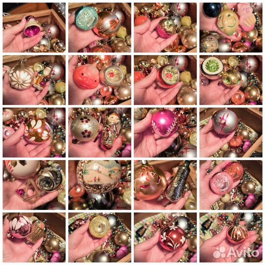 Елочные игрушки СССР советские одним лотом