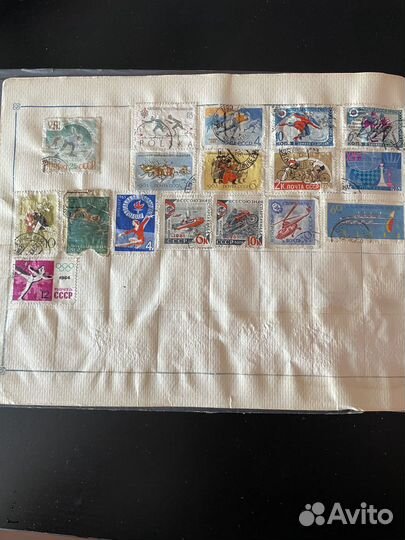 Альбом марок СССР (есть Ленин) + иностр, ок. 300шт
