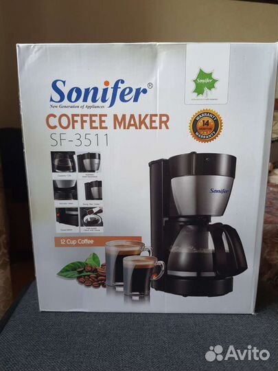 Кофеварка капельная новая Sonifer