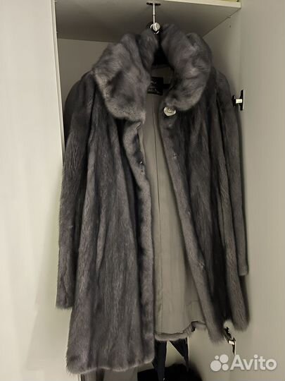 Шуба норковая с капюшоном 48-50