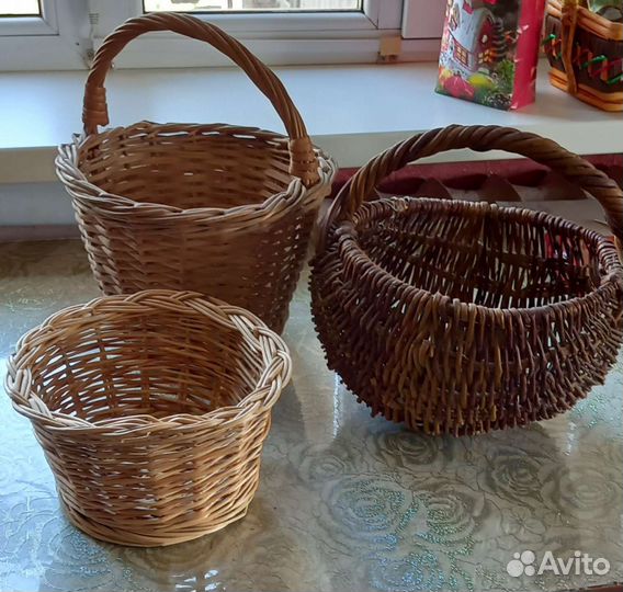 Корзина плетеная с ручкой