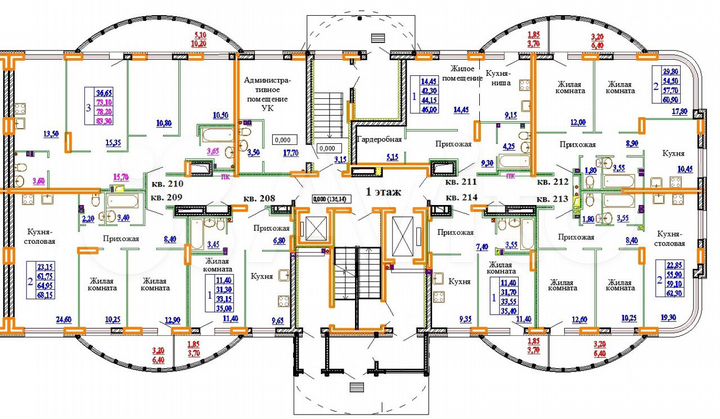 3-к. квартира, 83,3 м², 1/11 эт.