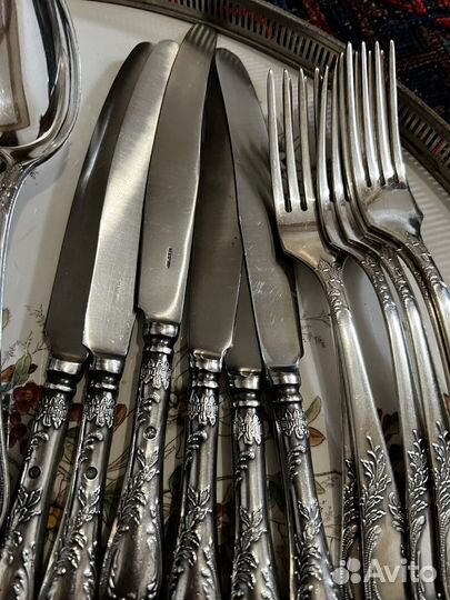 Мельхиоровый Столовый набор зиш классик