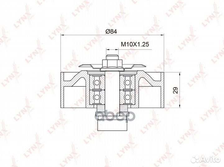 Ролик натяжителя поликлин.ремня nissan Navara(D40)