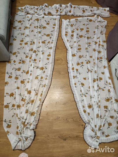 Штора на кухню тюль комплект новая