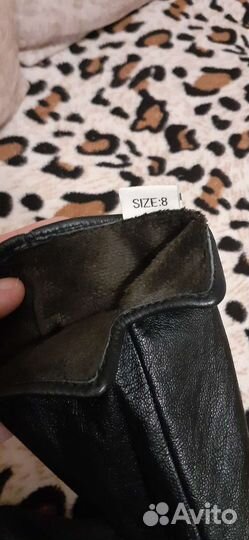 Перчатки женские кожаные