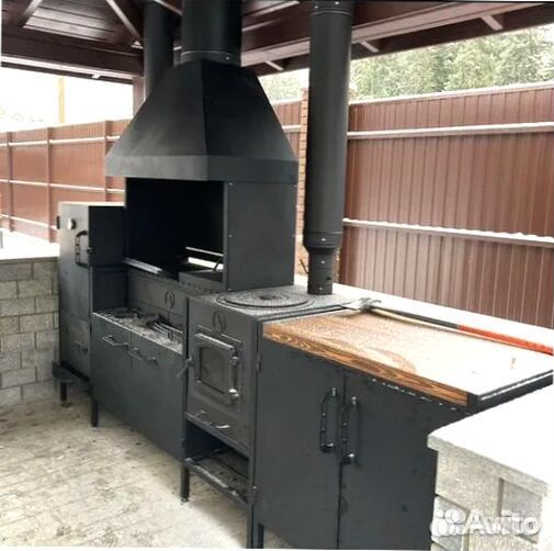 Мангал С печкой под казан