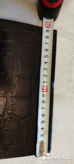 Подарочный пакет чёрный новый, кожаный, лаковый