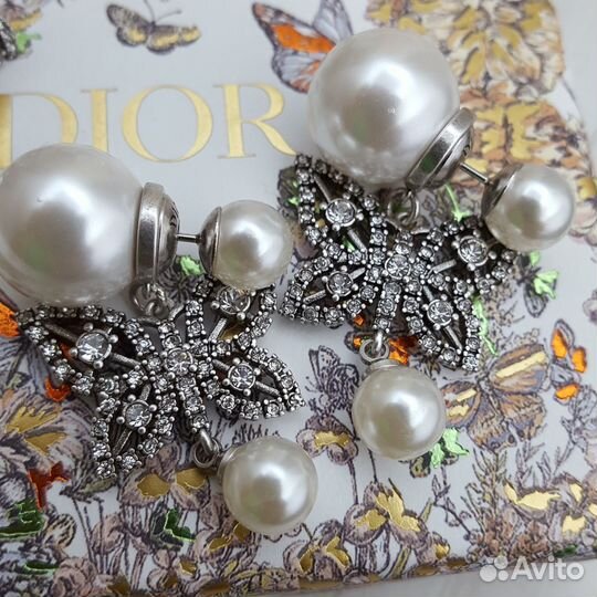 Серьги, кольцо Dior текущая коллекция