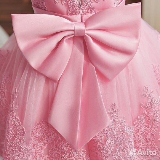 Пышное нарядное платье розовое для девочки 110 116