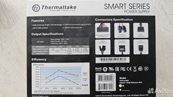 Блок питания Thermaltake SMART 700W