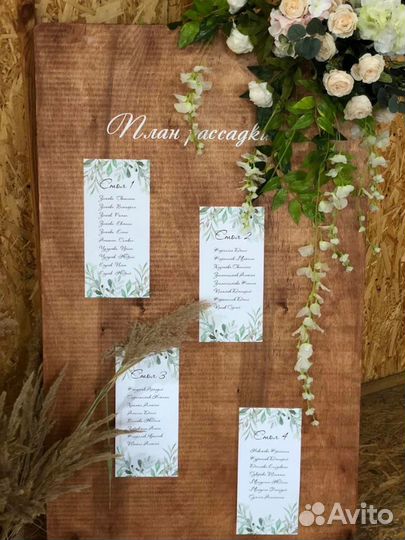 План рассадки гостей свадьба