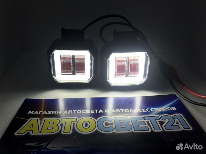 Led противотуманка с ангельской глазкой