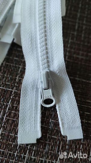 Молния разъемная белая тракторная 50 см