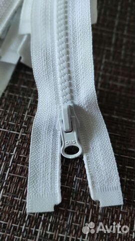 Молния разъемная белая тракторная 50 см