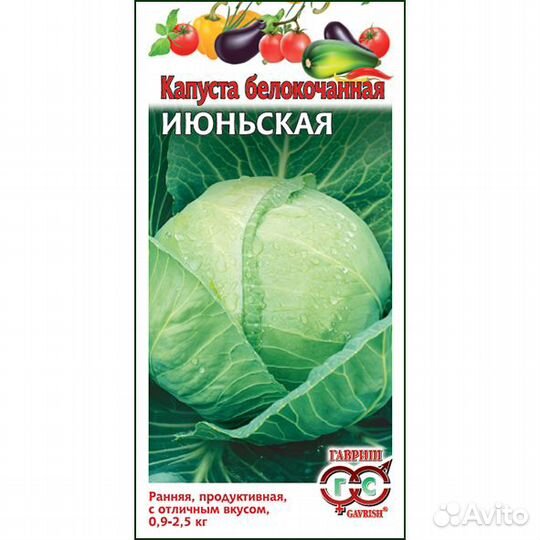 Капуста белокочанная Июньская