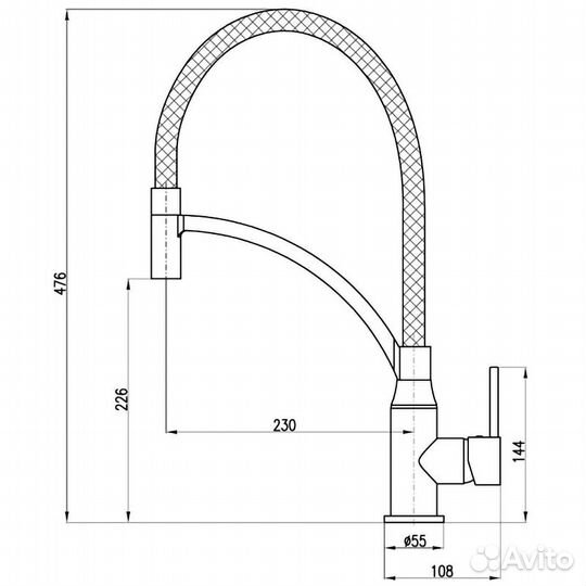 Смеситель для кухни Rav Slezak se914.5 Черный