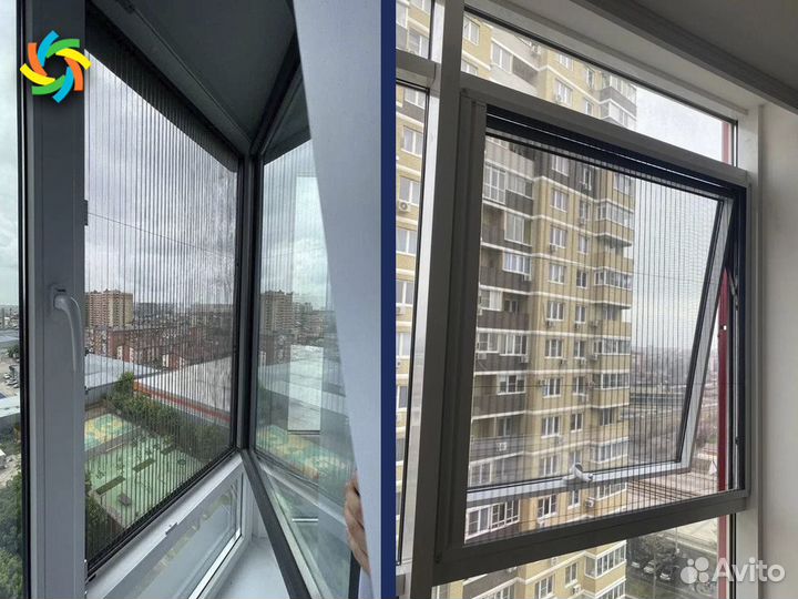 Раздвижная москитная сетка на окно