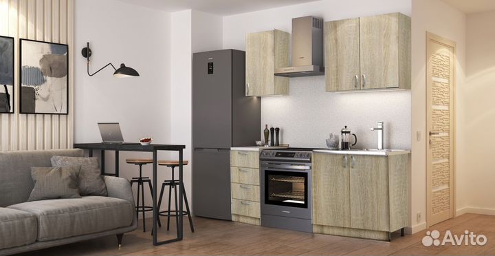 Кухонный гарнитур новый Рокет 1.2м