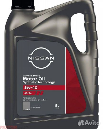 Моторное масло оригинал Nissan Motor Oil 5w-40 3+