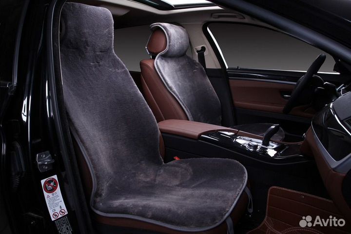 Меховые накидки на сидения автомобиля