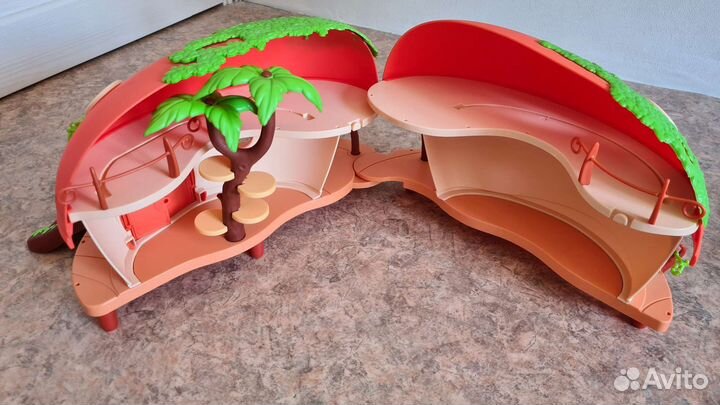 Дом игрушечный, домик Мончичи + фигурки, мебель