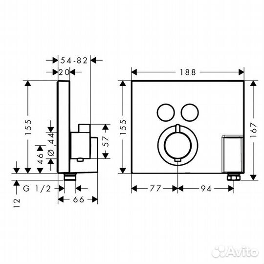 HG ShowerSelect Встраиваемый термостат для душа