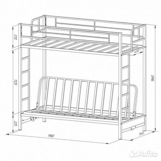 Раскладной диван-чердак
