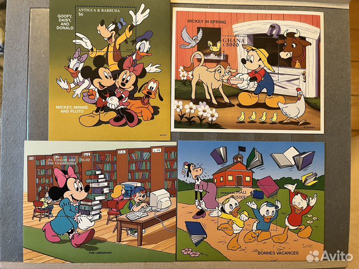 Марки блоки Дисней