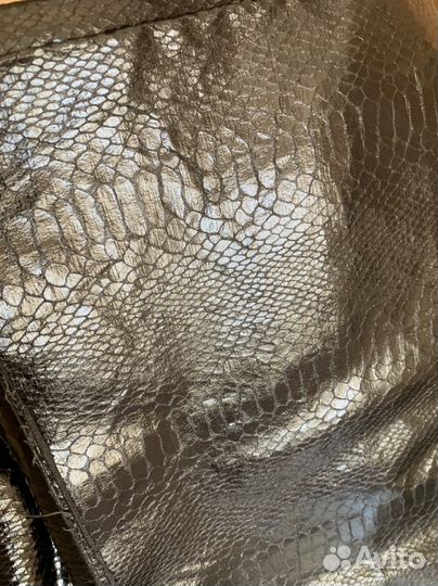 Экокожа ткань под змею черная