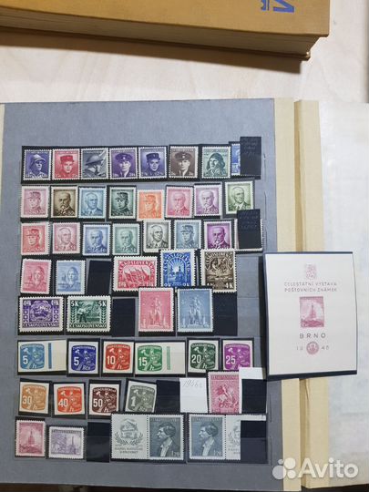Почтовые марки альбом Чехословакия 1940-1950 года