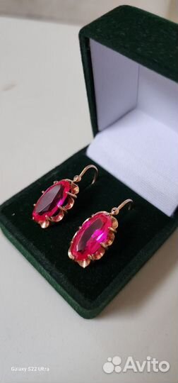 Золотые серьги СССР 585. 6.6гр