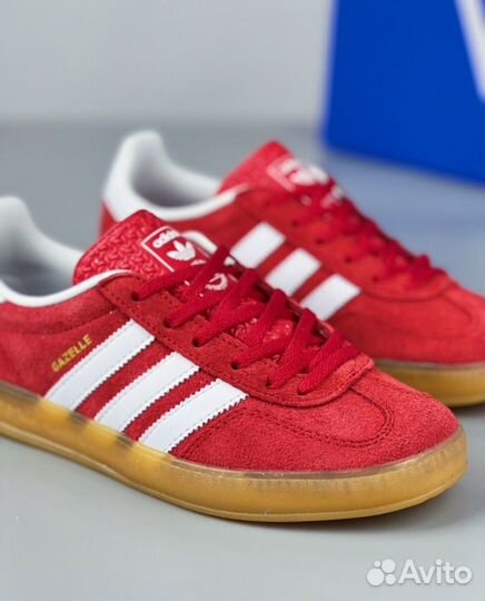 Кеды Adidas Gazelle Scarlet Cloud White