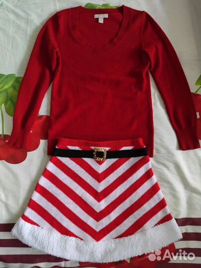 Кашемир.Свитер. Наряд внучки Санты