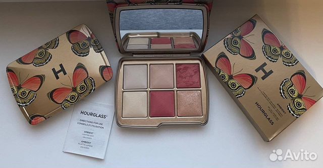 Hourglass палетка бабочка румяна хайлайтер