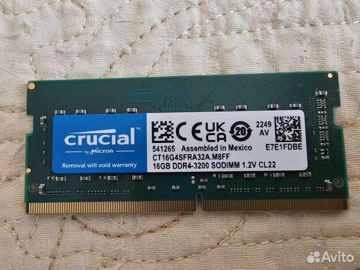 So-dimm ddr4 8 и 16gb 3200мгц