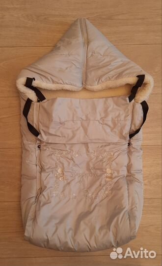 Зимний конверт в коляску на овчине