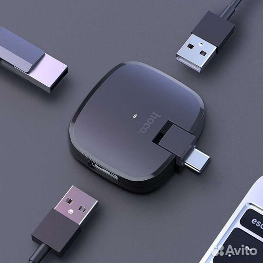 Хаб Hoco HB11 Type-C на 3 USB2.0